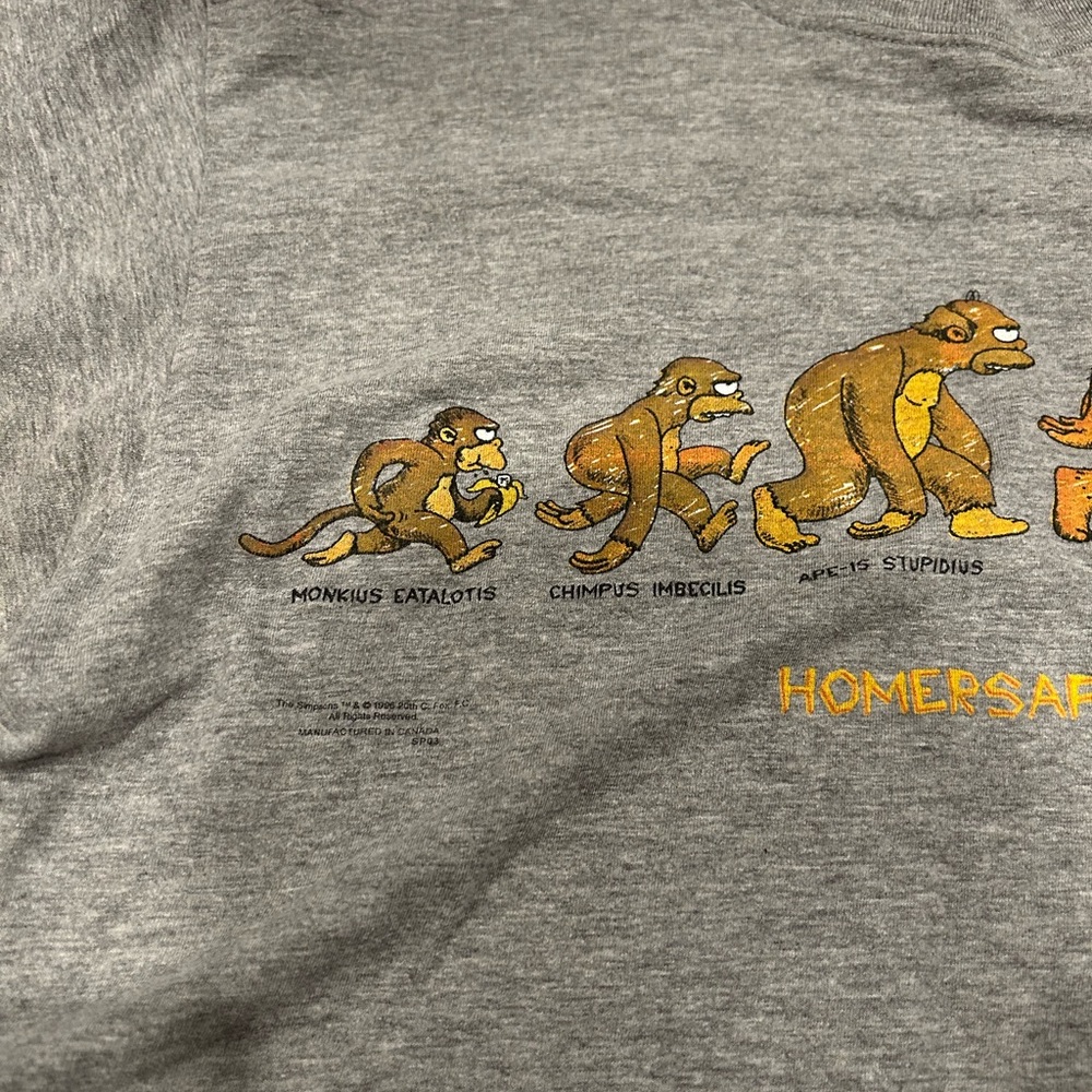 The Simpsons 1996 Homersapien Vintage Graphic Tee - Picture 3 of 6